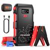 PGNOOGE 26800mAh 6000A di Picco Avviatore Batteria Auto, Avviatore ad Alta Capacità per Tutti i Motori a Benzina e 10L Diesel , Avviamento per Auto 12V con Torcia, Display LED, Ricarica Rapida USB