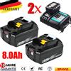 NONE 2x 18V 8.0Ah Sostituisci per batteria Makita 18V Batteria agli ioni di litio BL1860B BL1850B BL1830 Batteria sostitutiva 97422-4 DHL