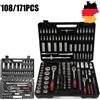 NONE Set di chiavi a bussola a cricchetto Chiave dinamometrica a cricchetto Combo Kit 1/4 3/8 1/2 Chiave a cricchetto Punte per cacciavite Strumento di riparazione auto Strumento manuale