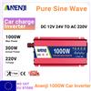 ANENJI 5000W/8000W/3000W/1000W Onda Sinusoidale Pura Convertitore di Potenza DC 12/24V A AC 230V Auto Solare Convertitore di Tensione trasformatore