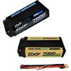 DXF 2S Shorty Lipo Batteria 7.6V 140C 7000mAh 5mm T Plug Custodia rigida per 1/10 Buggy Truggy Offroad Barca Auto Camion RACING Elicottero