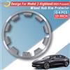 TSLLUG 4 Pezzi Copriruota Protettivo da 19 Pollici per Tesla Model 3 Highland 2024-2026, Accessorio di Protezione per Cerchioni