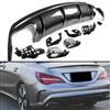 MagicKit Diffusore paraurti posteriore con tubi di scarico per Mercedes Benz W117 C117 CLA45 CLA200 CLA250 labbro posteriore 2012 2013 2014 2015-2018