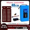 Aleaivy Batteria agli ioni di litio a lungo raggio 48V 20AH 16Ah 10Ah- Aleaviy PVC 18650 Confezione al litio con caricabatterie e 30A BMS per bicicletta/scooter