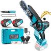 Seesii Motosega Elettrica Senza Spazzole 6&8'' 1000W, Utensile per Potatura da Giardino e Lavorazione del Legno, Compatibile con Batteria Makita 18V