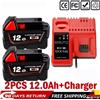 per batteria per elettroutensili Milwaukee M18, caricabatterie, BR, XC, 18 V, 12000 mAh M18B5, 48-11-1860, batteria 21700 integrata