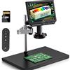 TOMLOV Microscopio digitale TOMLOV 4K HDMI 2000X TM4K Max Microscopi per saldatura da 10,1 pollici Microscopio con ingrandimento per monete USB da 52 MP