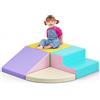 Jugacool 4 pezzi per bambini blocchi da arrampicata in schiuma copertura in pelle giocattolo per lo sviluppo dei bambini gioco palestra parco giochi al coperto compleanno regalo di Natale