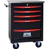 NONE Carrello portautensili multifunzionale a 5 cassetti con cuscinetti per carrello portautensili in rotolo di metallo per officina di garage, officina di riparazione di magazzino