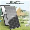 Rvpozwer 12,8 V 300 W Sistemi di pannelli solari di tipo N Celle monocristalline 18BB ad alta efficienza Alimentazione fotovoltaica per uso fuori rete sul tetto domestico