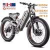 NONE 【Romeo pro2 spot】Bicicletta elettrica da città Romeo pro2 3000W con doppio motore, batteria integrata 52V 70Ah, pneumatici grandi, ruote da 26x4.0