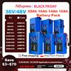 Aleaivy Batteria Aleaivy 36V/48V 18650 con consegna rapida UE USA - 30A BMS, 10 - 20Ah, ultra lungo raggio per bici e scooter da 200 - 2000W