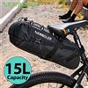NEWBOLER Borsa da bici di grande capacità da 15 litri Borsa da sella per bicicletta impermeabile Borsa da coda per ciclismo Borsa posteriore pieghevole MTB Bagagli per bici da strada