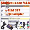 NONE Strumento Diagnostico Multiecuscan 4.8 OBDII, Scanner F-IAT Keygen Illimitato Registrato, Scansione Multiecu Compatibile Con