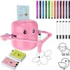 NONE Robot da disegno per bambini con 100 carte Robot giocattolo per bambini Proiettore da disegno interattivo vocale Giocattolo di apprendimento ricaricabile