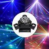 Areyourshop Luce a testa mobile con fascio di luce da palco a tre teste LED con laser DJ Disco Party