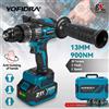 YOFIDRA Cacciavite Brushless Trapano a percussione elettrico 900N.M13mm Avvitatore a batteria Utensile elettrico per legno per Makita 18V Batteria Pin