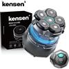 KENSEN 6D Rasoio elettrico galleggiante magnetico per uomo Rasoio per capelli a testa bagnata/asciutto Trimmer per barba con display a LED ricaricabile USB
