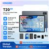 KINGRID T20 Tablet PC Android 15, Schermo IPS HD da 10.1 Pollici, 24GB RAM 256GB ROM, Octa Core T606, Batteria 5000mAh, WiFi, GPS, Bluetooth 5.0, Google Play, Type-C, Doppia Fotocamera, Ideale per