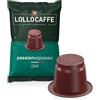 LOLLOCAFFE Lollo Caffè Passione Espresso, Miscela Decaffeinato - 100 Capsule - Compatibili con le Macchine ad uso domestico Nespresso*