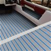 NONE Tappetino antiscivolo, pavimenti adesivi - Schiuma EVA - Grigio chiaro con blu - per barche, yacht, ponti per motoscafi - 240 X 90 cm