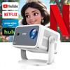 XGODY A6/N6 Proiettore Netflix Controllo vocale ufficiale 500-600 ANSI Android 4K Proiettore nativo 1080P FHD WiFi Home Theater