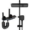 NONE Sistema di rubinetti per doccia da bagno con luci Set doccia in vetro temperato Set di rubinetti per doccia con miscelatore in rame con display digitale