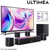 ULTIMEA Sistema di barra audio ULTIMEA a 7.1 canali per TV con 4 altoparlanti surround, suono surround virtuale controllato da app, audio home theater