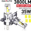 FD MOTORENTEILE Germany ISAMUTO H7 H4 Luci a LED per lampadina per fari auto 3800LM Mini lampada automatica wireless + faretti luminosi al 300% 6500K 35W Faro 12V 24V