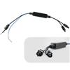 OSSURET Adattatore per antenna radio RF FAKRA a testa singola o doppia con amplificatore Lettore multimediale GPS per auto Connettore cavo di alimentazione ISO per autoradio