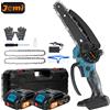 Jemi Tool da 6 pollici per motosega a batteria Makita, sega a catena elettrica portatile con sistema oliatore automatico per la rifinitura di alberi