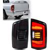 xunder Luci posteriori a LED per Dodge Ram 1500 2500 3500 2002-2005 3a generazione Sequenziale Indicatore di direzione giallo Nero Gruppo lampade posteriori