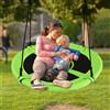 NONE Altalena rotonda a nido d'uccello, altalena da giardino in tessuto Oxford e PP, Ø 100CM, altezza regolabile 100-CM, carico massimo 150KG, per bambini/adulti/animali domestici (verde/blu)