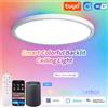 NONE Tuya Smart WiFi Lampada da soffitto a LED 36W Controllo vocale Alexa Google Moderna LED retroilluminata RGB Plafoniera per la decorazione domestica Lampada ambientale