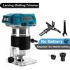 Lpnove Router di legno senza spazzole Trimmer per legno Trimmer elettrico a mano Strumento di carpenteria Lavorazione del legno Taglio per batteria Makita 18V