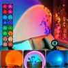 1 PC Proiettore di luce al tramonto Lampada di proiezione a LED multicolore che cambia 16 colori per camera da letto, fotografia, feste, decorazioni per la camera