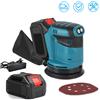 NONE Levigatrice orbitale elettrica 125mm 3 velocità Smerigliatrice per legno Lucidatrice Ceretta Rettifica Levigatura Lucidatrice per batteria Makita 18V