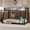 NONE Letto a castello in metallo 90x190 cm, struttura letto, letto a castello doppio sopra completo con scala e balcone a figura intera per giovani adulti, senza rumore
