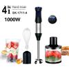 merkmak Frullatore elettrico a immersione 4 in 1 da 1000 W, frullatore ad immersione con lama in acciaio inossidabile per set di spremiagrumi per carne, verdure e uova