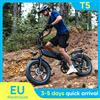 URLIFE Mountain bike elettrica Urlife T5 Peak 1500W con batteria rimovibile 48V13Ah 20"*4" Fat Tire E-bike pieghevole per un facile spazio di archiviazione