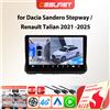 OSSURET Lettore autoradio Android per Dacia Sandero Stepway Renault Talian 2021 -2025 Carplay Auto GPS Car Multimedia di Snapdragon 6115
