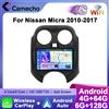 Camecho 9 "Wireless Carplay Android Auto Autoradio Per Nissan Micra 2010-2017 Lettore Multimediale GPS 4G Wifi 2 Din Autoradio
