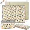 NONE BATHBY Tappeto Pieghevole per Bambini Impermeabile Imbottito 1cm Reversibile con Numeri e Lettere per Gattonare e Giocare