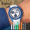 NONE Cinturino subacqueo congiunto MoonSwatch da 20 mm per Omega X Swatch Uomo Donna Bracciale in gomma TPU con estremità curva ad arco per cinturino Rolex 2028