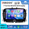 ESSGOO 7 "Android 14 64G Car Stereo Per FIAT 500 2016-19 Wireless CarPlay Android Auto GPS Navi BT FM WIFI SWC RDS Mirror Link