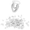 Bottoni Targa auto Clip per fissaggio Targa mis. 8x8 mm - Bottoncini in plastica rigida per Targa Europea, graffe a testa piatta, copri fori, per auto e moto - 100 Pezzi BIANCHI