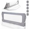 NONE BARDIERA PER LETTO BATHBY 150 cm - Altezza Regolabile, Sistema Pieghevole, Rete Traspirante, Sicurezza Anticaduta