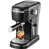 SNDOAS Serbatoio rimovibile da 15 bar 1,2 litri, macchina compatta per cappuccino/latte, acciaio inossidabile, 1100 W, macchina per caffè espresso nera