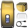 Hatteker Foil Head Rasoio Triple Lame Rasoio Elettrico per Uomo Chiudi Testa Calva Barbiere Trimmer Impermeabile Bagnato e Asciutto Cordless