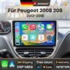 Junsun Autoradio Junsun 10" Android 15 per Peugeot 2008 208 2012-2018 Wireless per Apple CarPlay Auto IPS Touch Screen Stereo Multimedia Video Player Sistemi Intelligenti Automobilistici 2 Din Autoradio Head